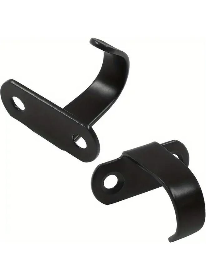 12pcs Matte Black Stainless Steel Ceiling Hooks Heavy Duty Under Shelf Towel Hooks - Image 2